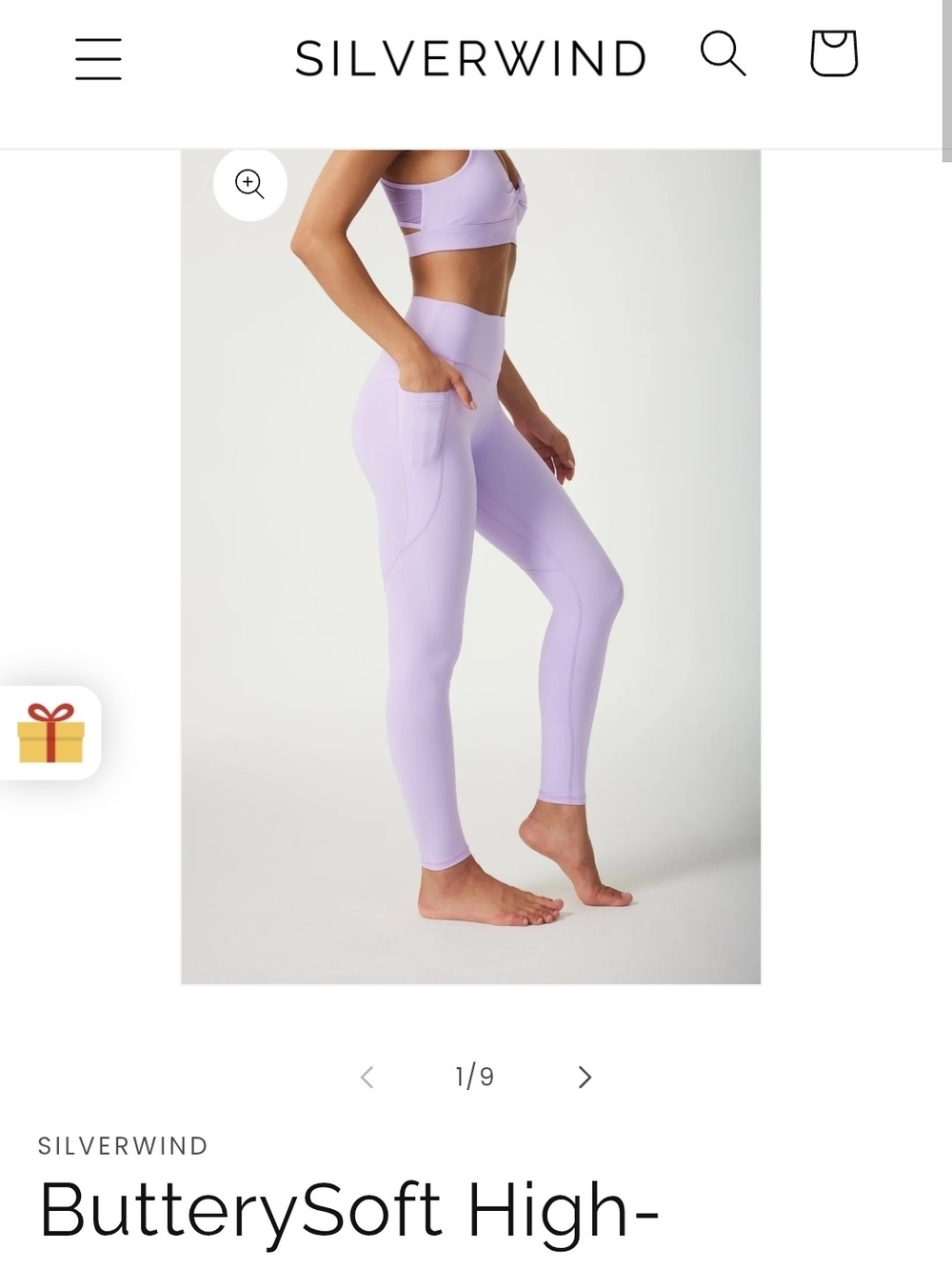 Silverwind Jeans Lavender High-Waist Leggings with Side Pocket